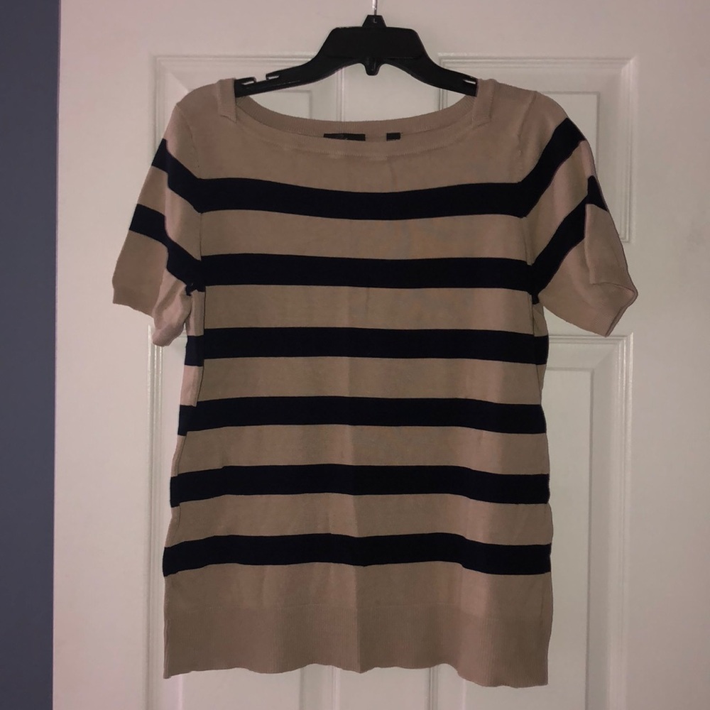 Cream & Navy Sweater, XL
